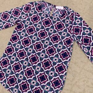 Peace-Love M Ladies Shirt Navy/Pink/Dark Aqua